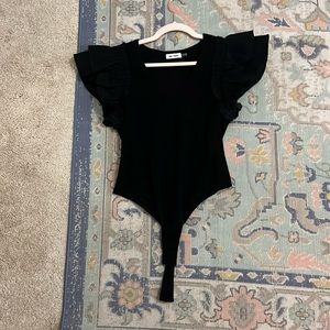 black sleeve detail bodysuit